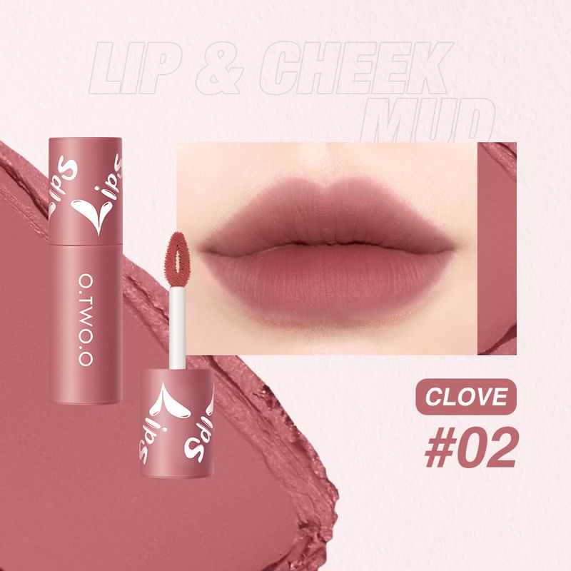 O.TWO.O - Velvet Matte Lip & Cheek Mud (1-5)