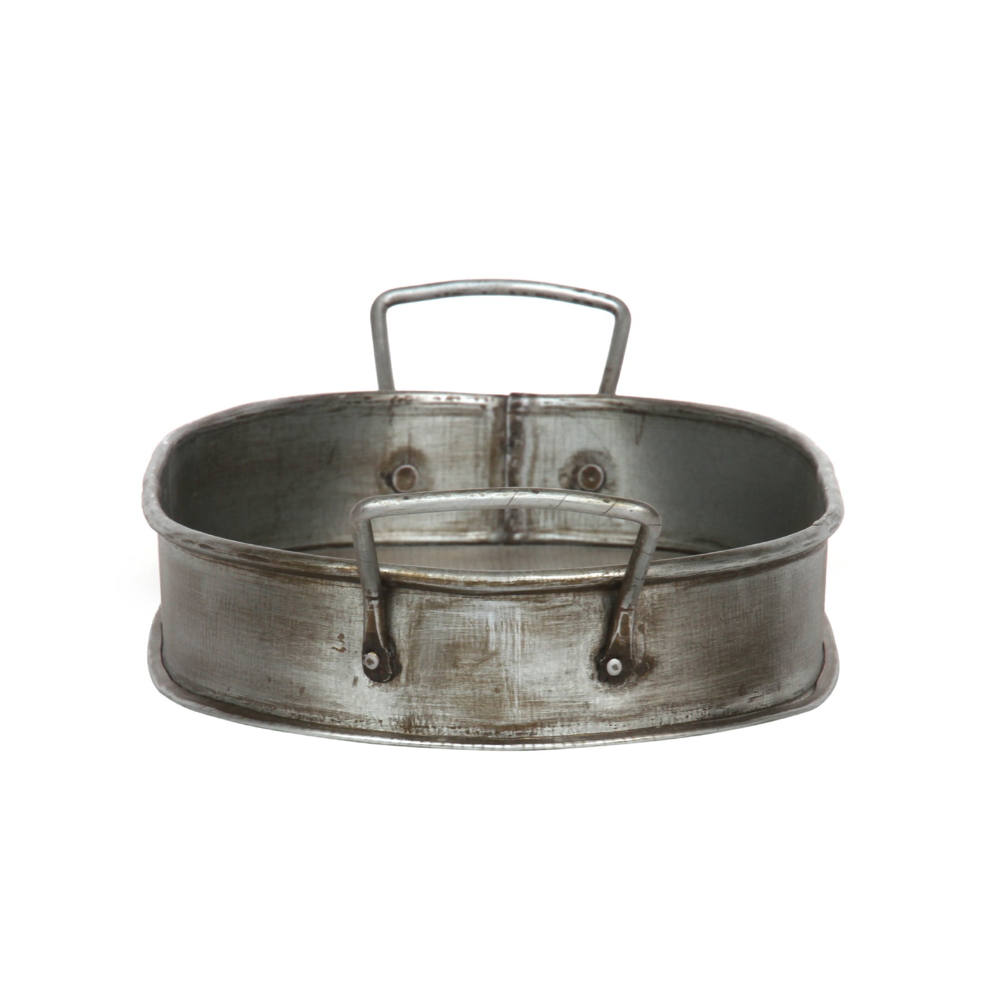 Tablett mit Griffen oval, silber, B 36,5 cm, L 17 cm, H 6 cm zu 17,80