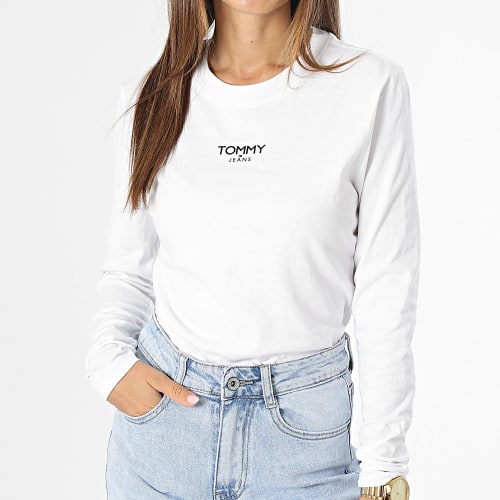 Tee Shirt Manches Longues Femme Essential Logo 6438 Blanc