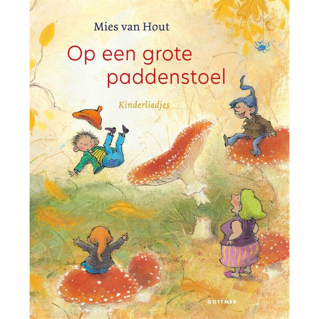 Uitgeverij gottmer op een grote paddenstoel