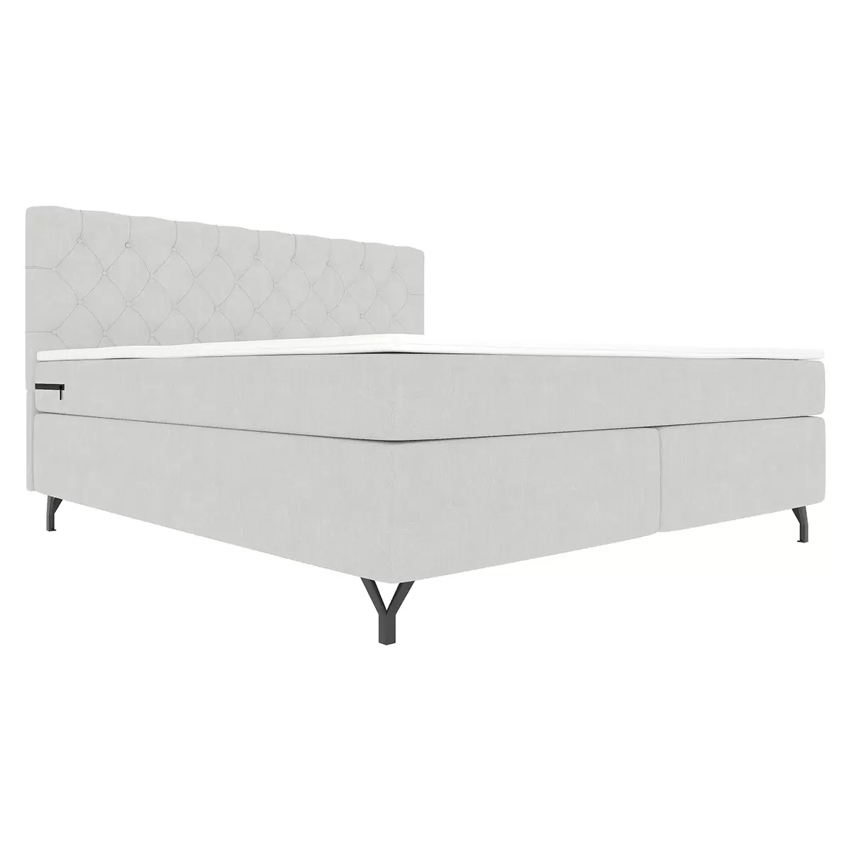 Boxspringbett Reno 140x200 Hellgrau