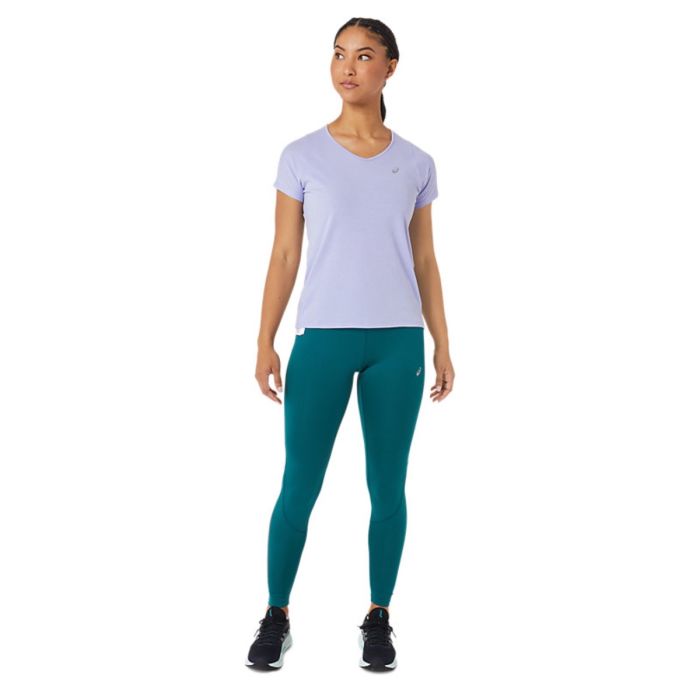 Asics Dame T-shirts V-Neck SS Top Lilla