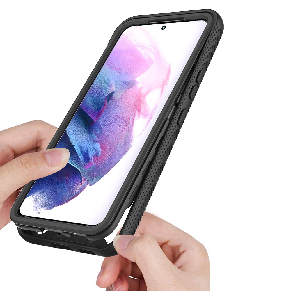 Samsung Galaxy S22 5G Hybrid 2in1 Hülle Shock Proof   Acryl Rückseite - Schwarz