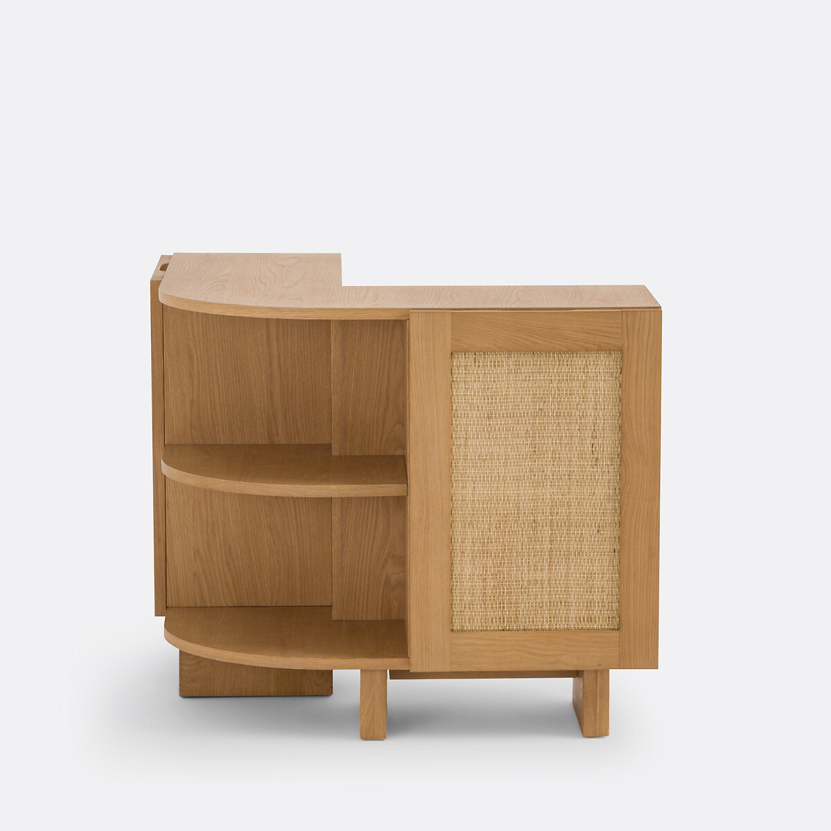 LA REDOUTE INTERIEURS<br>Móvel de canto para encostos de sofá, carvalho e rattan, Arty