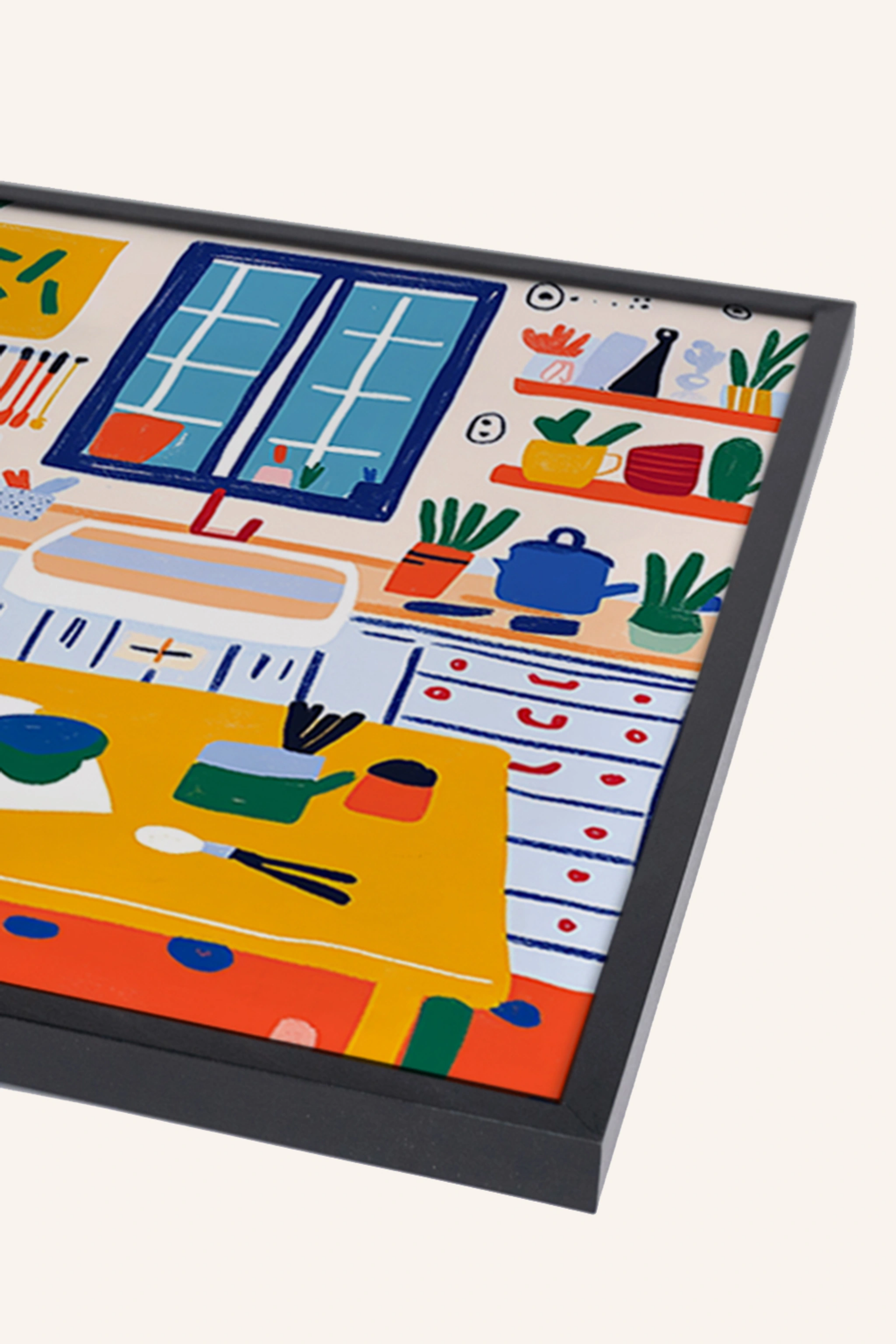 Liv Corday Wandbild BUNTE KÜCHE mit Rahmen