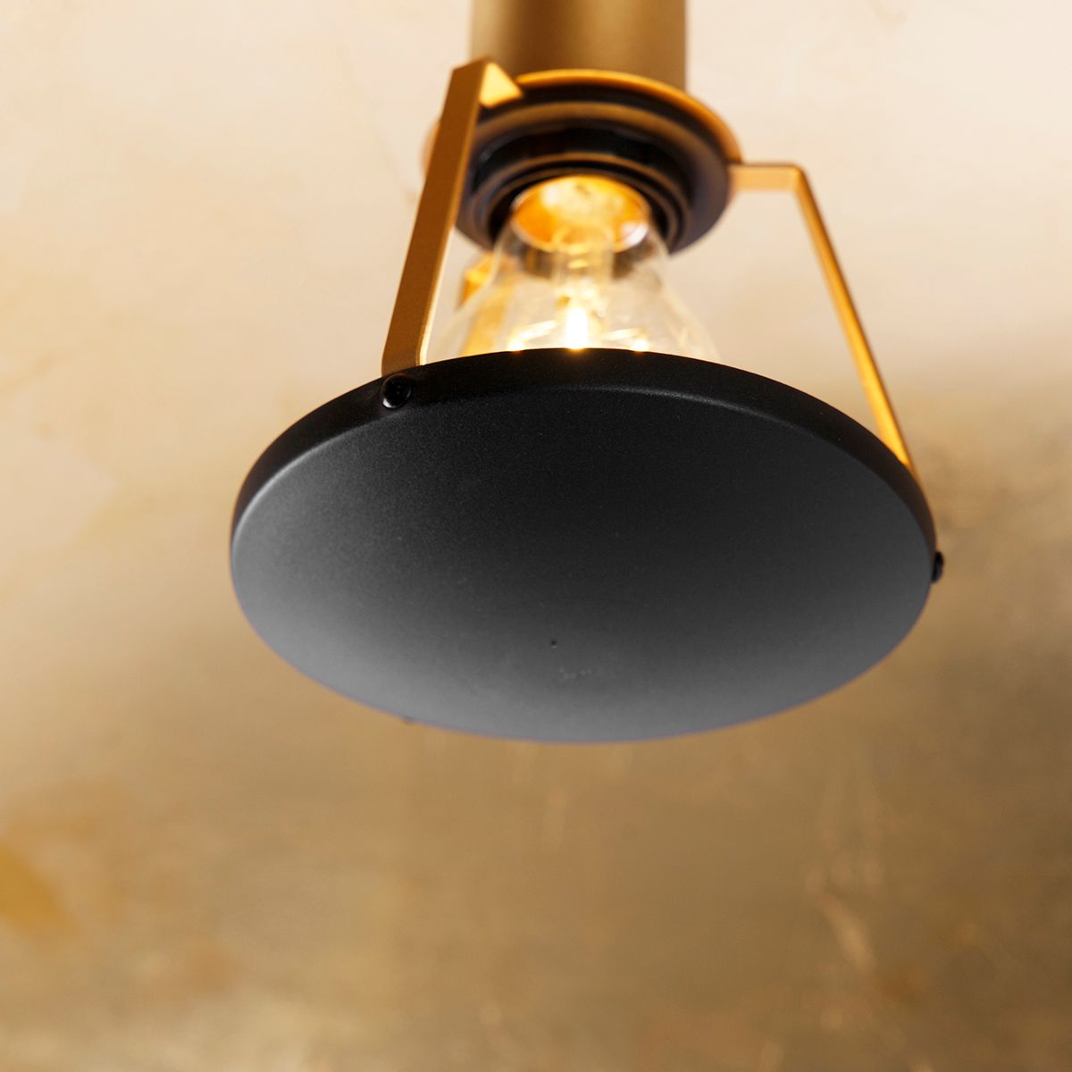 Smart plafondlamp zwart met goud 60 cm incl. Wifi A60 - Emilienne