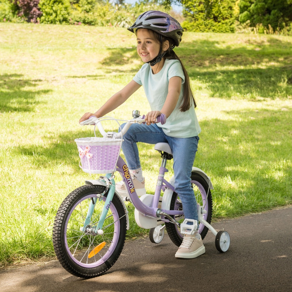 16-Zoll-Streifenhörnchen-Lollipop-Fahrrad in Lila