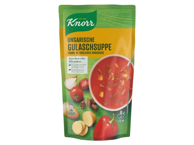 Knorr Ungarische Gulaschsuppe 570 ml Instantsuppe zum Aufwärmen