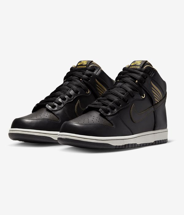 Nike SB x Pawn Shop Dunk High OG Schuh (black black metallic gold)