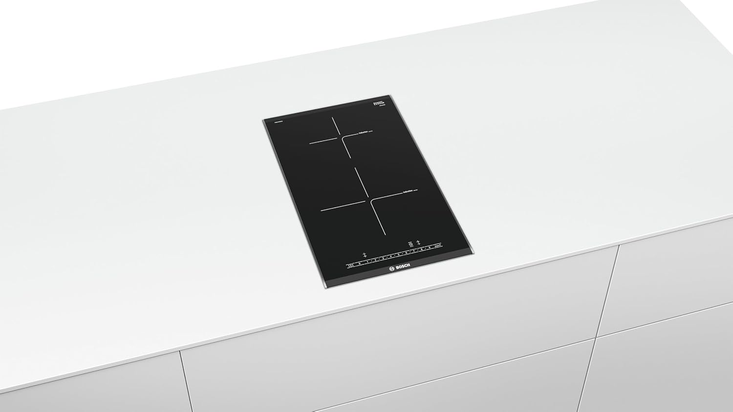 Bosch PIB375FB1E Serie 6 Domino-Induktionskochfeld, 30 Breit, PowerBoost Schnelleres Kochen, DirectSelect Intuitive Bedienung, ComfortProfil Elegant Dekorloses Design, ReStart, QuickStart