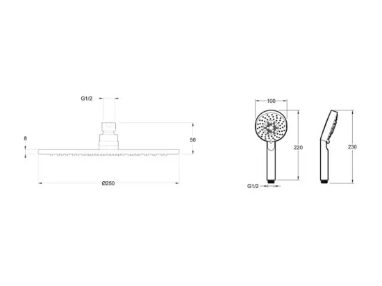 Colonne de douche encastrée thermostatique JACOB DELAFON Modulo