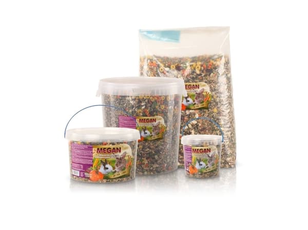 Megan 5906485082089, Matbit, 1,5 kg, Hamster, Kanin, granules, barley, wheat, sunflower seeds, peas, carob, corn crisps, parsley, red beet, dried...,