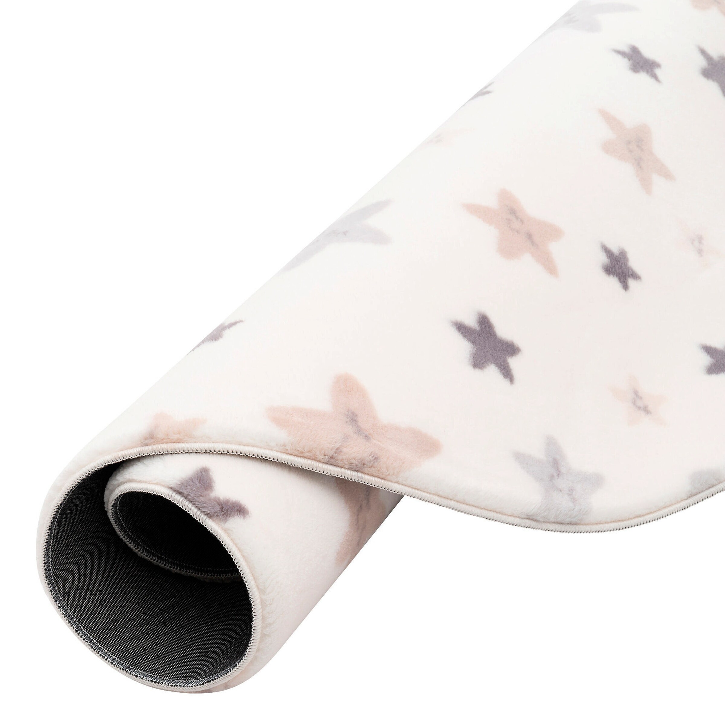 Pergamon Super Soft Fellteppich Pearl Kids Sterne Rund Creme