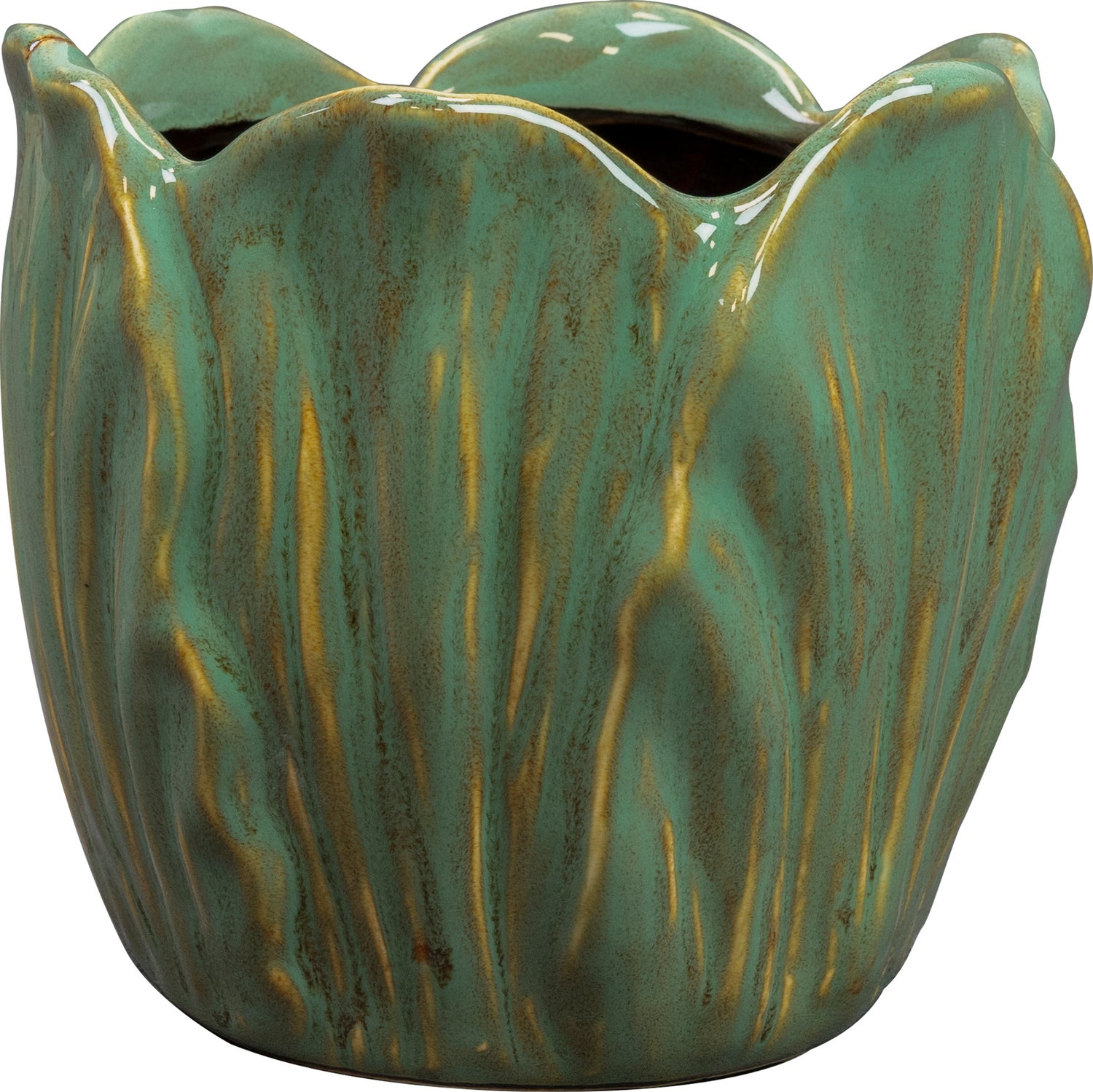 TS bloempot Tulip groen D 15 H 14 cm