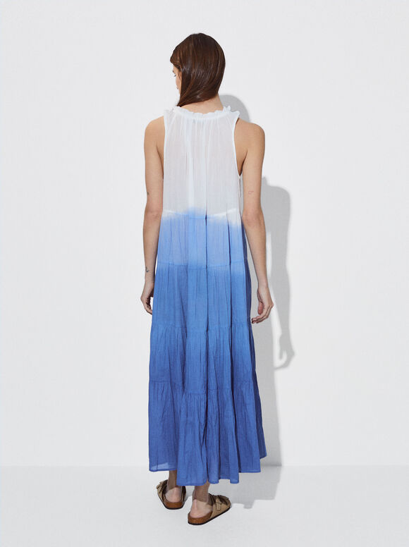 Vestido Maxi Color Block - Multicolorido