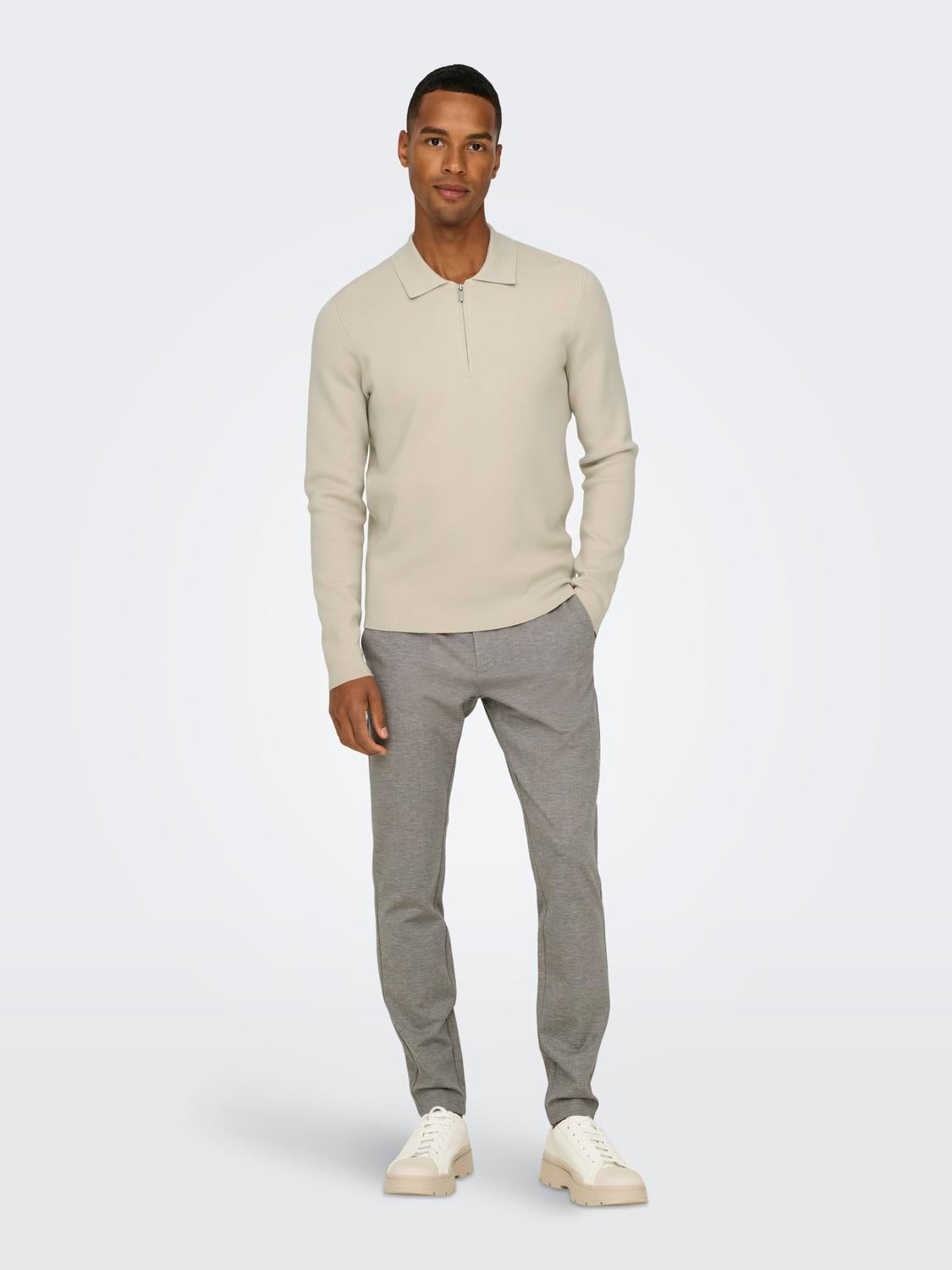 ONSMARK Slim Fit Hose Chinchilla