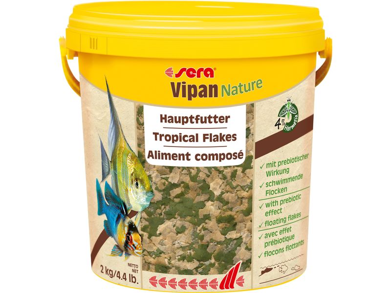 sera Vipan Nature Grossflocke, 2 kg Alleinfuttermittel für alle Zierfische