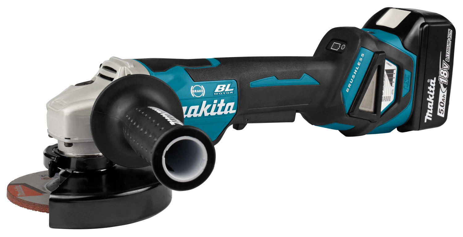Makita DGA517Z 18V Li-Ion Accu haakse slijper incl. ADT body - 125mm - koolborstelloos