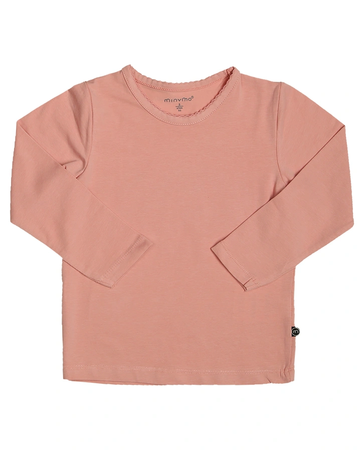 Langarmshirt BASIC 2er-Pack in rosa/grau melange