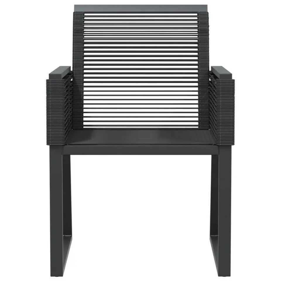 vidaXL - Tuinstoelen - Zwart - Poly rattan - 4 stuks - 53x59x79 cm