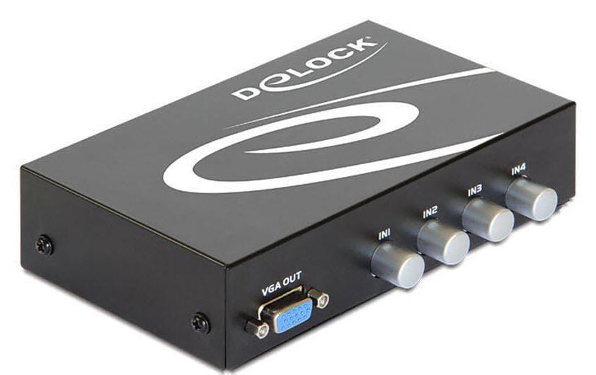 VGA-Switchbox 4 Port mit AudioSwitchbox, manuell, 4 PC an einem Monitor