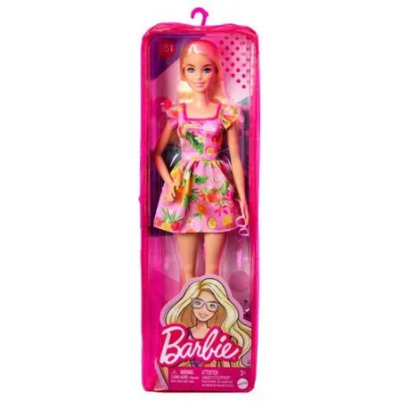 Barbie Fashionistas Puppe mit blonden Haaren und Kleid mit Obstmuster