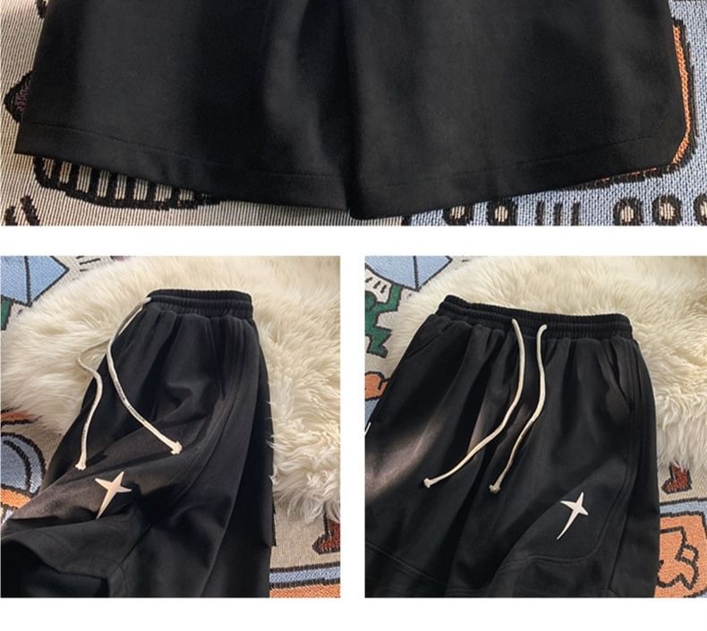 Lingaris - Shorts met trekkoord en sterrenprint