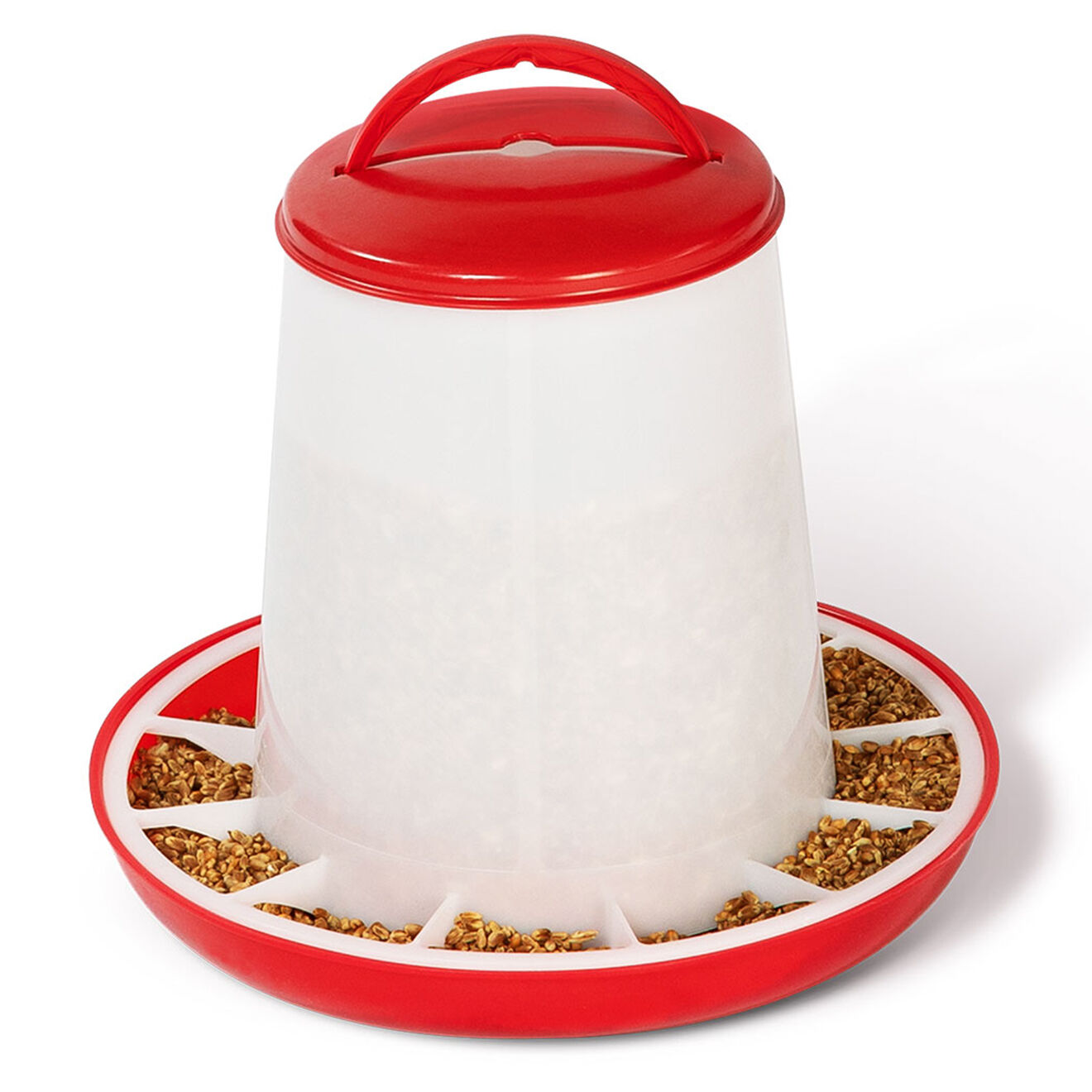 Pratik Garden Abreuvoir + Distributeur Poules - Cl rouge/blanc