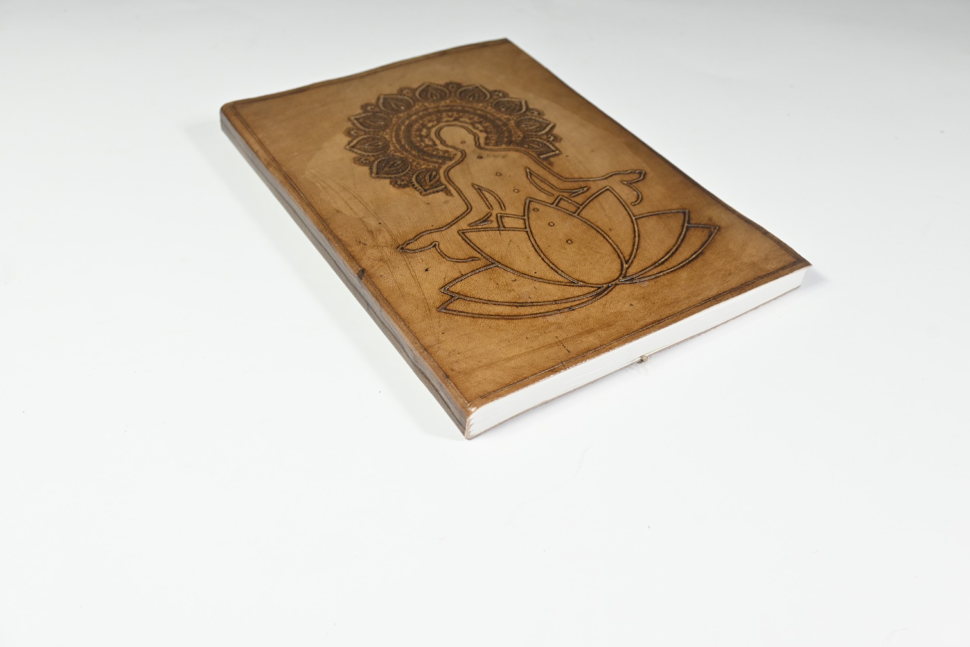 Notizbuch 'Yoga' mit Ledereinband, H 20 cm, B 15 cm, H 1 cm günstig bestellen