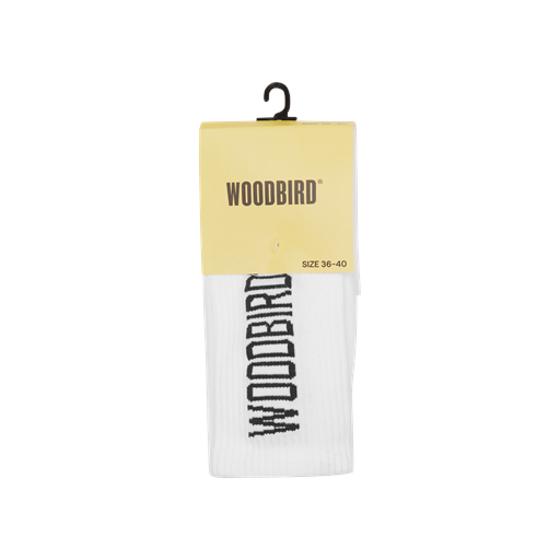 Woodbird Tennis Logo 2-pak Strømper, White-Black, 41-46