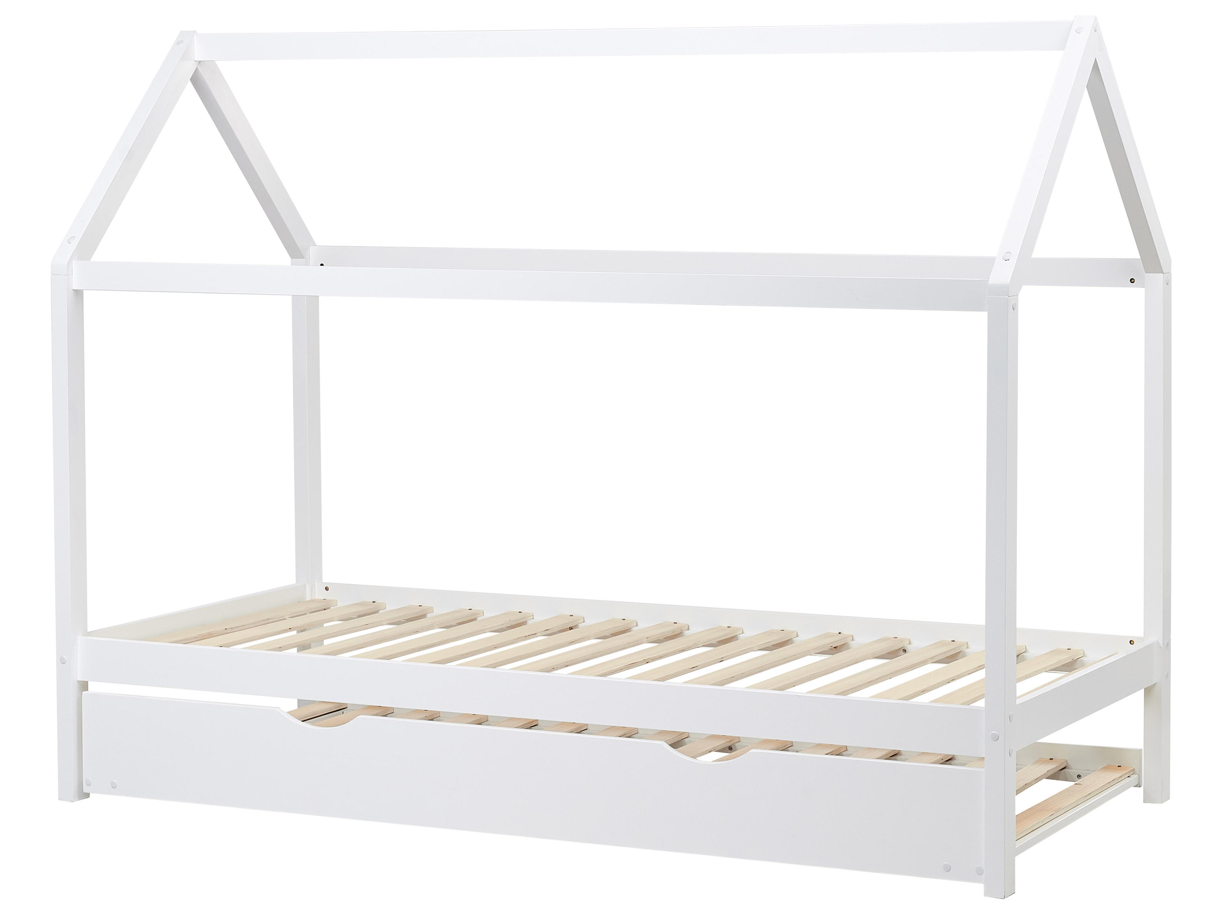 Kinderonderschuifbed Dennenhout CRILLON 90 x 200 cm Wit