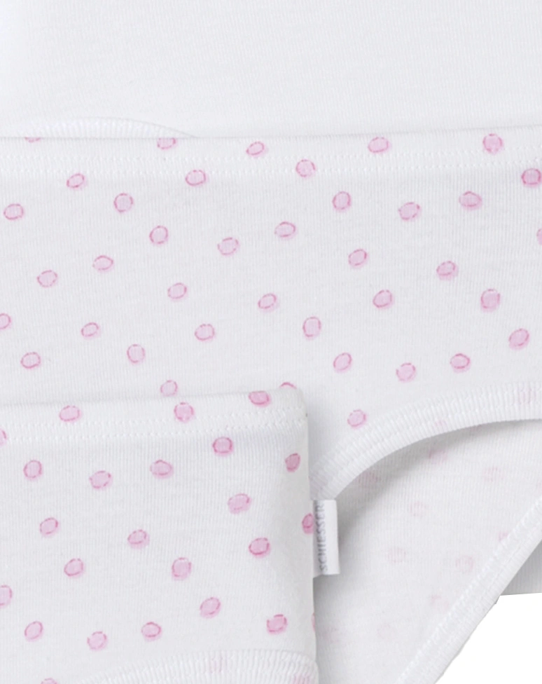 Slip FINE DOTTY 3er-Pack in weiß/rosa