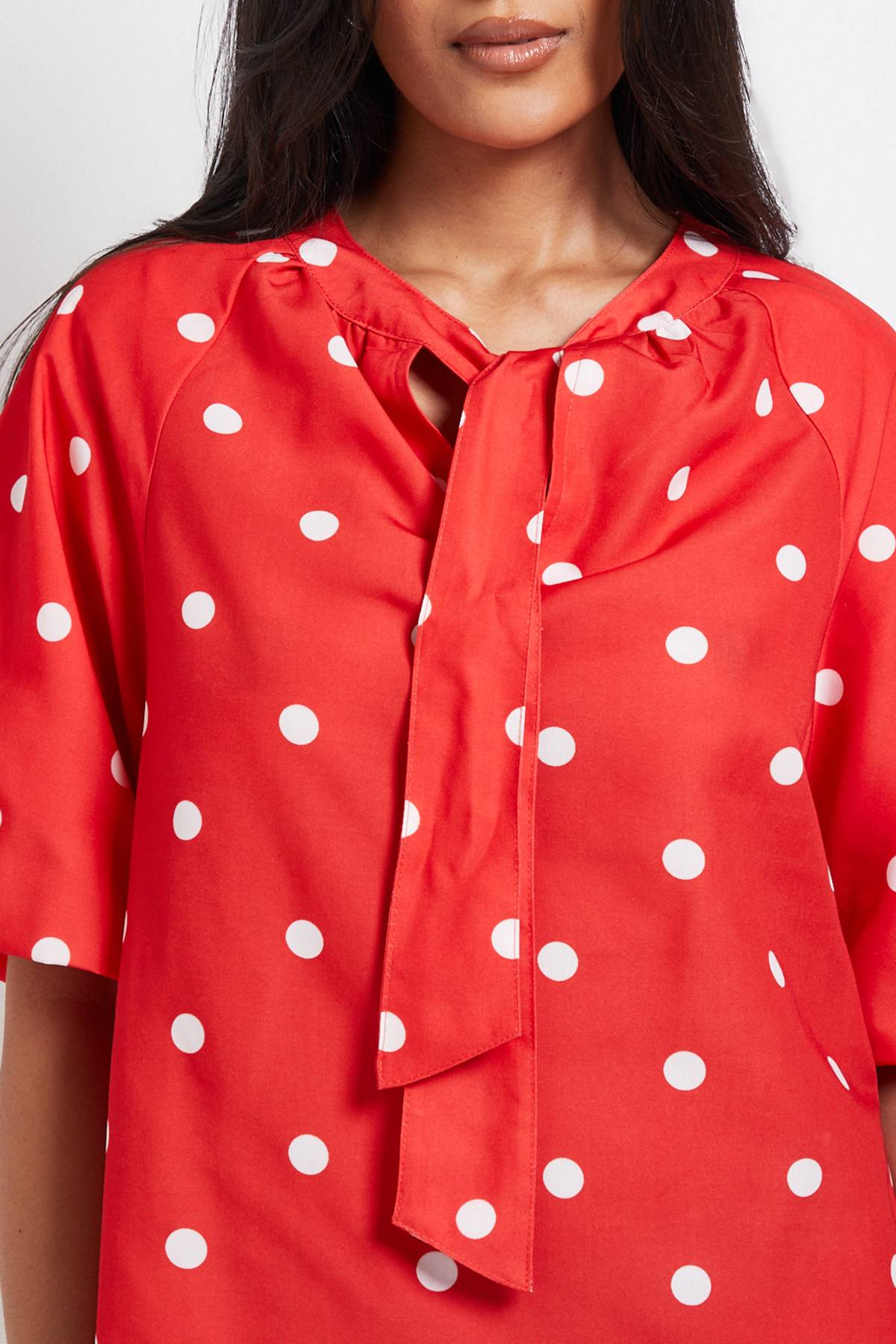 Wallis Robe Droite à Pois Petite Taille