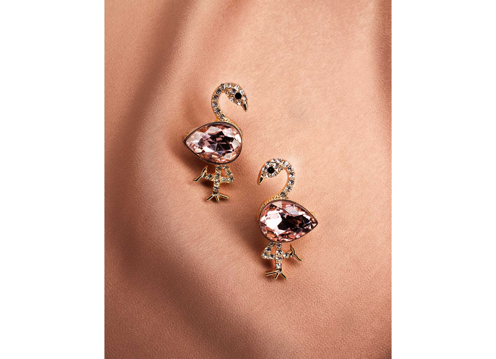 Bijou flamant rose rose