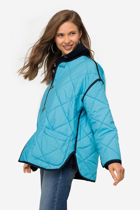 Wende-Steppjacke, 2 Farben, Rundhals, Langarm