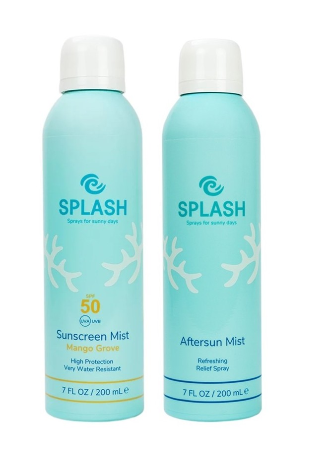 SPLASH - Mango Grove Sunscreen Mist SPF 50 200 ml + SPLASH - Aftersun Mist 200 ml - Solcreme