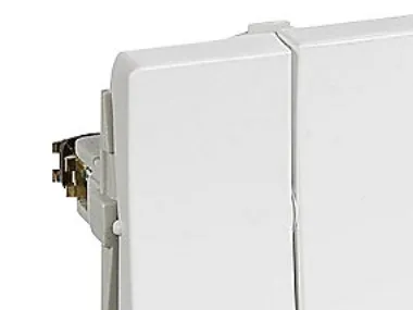 LAURITZ KNUDSEN Fuga® afbryder krone, 16A 250V hvid.