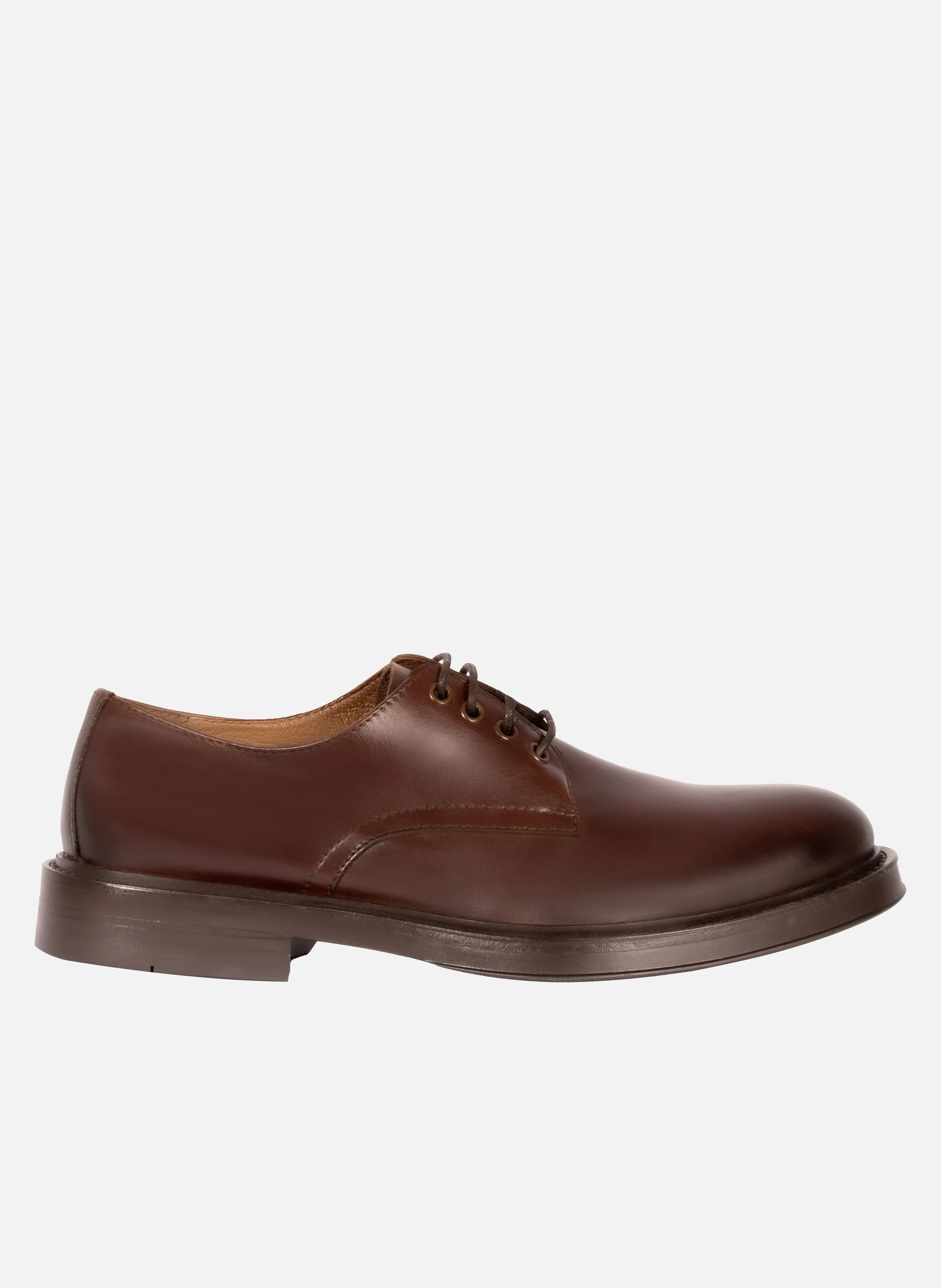 Derbies gomme cuir | Marron