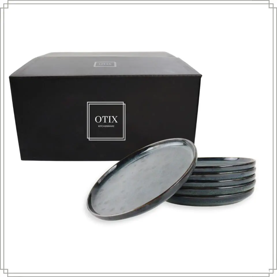 OTIX Ontbijtborden Bordenset 6 Persoons 21cm Dessertbord Ontbijtborden Blauw...