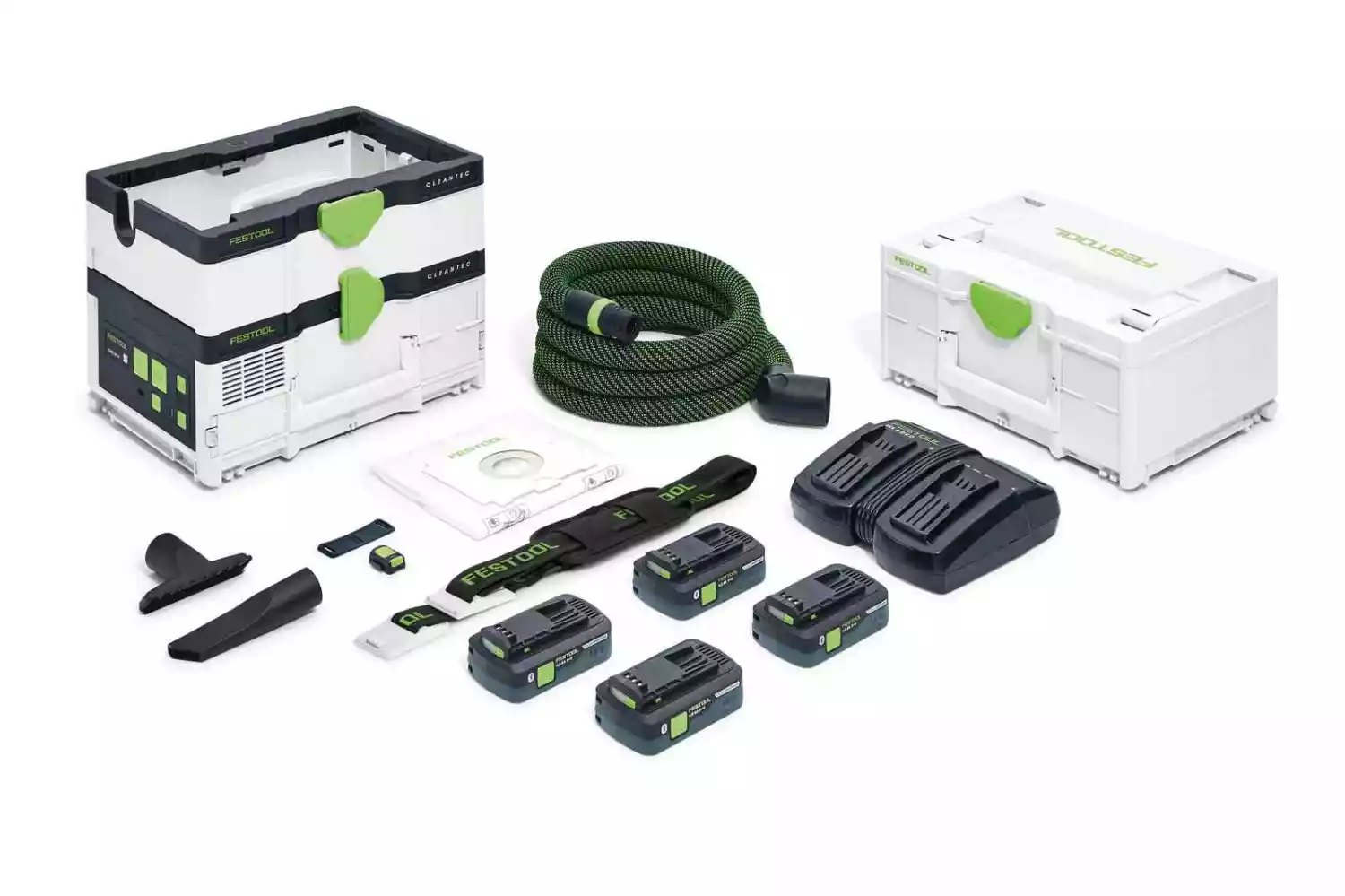 Festool CTMC SYS HPC 4,0 I-Plus 36V (2x18V) Li-Ion accu stofzuiger set (4x4.0Ah) - 2400L/min - M-klasse