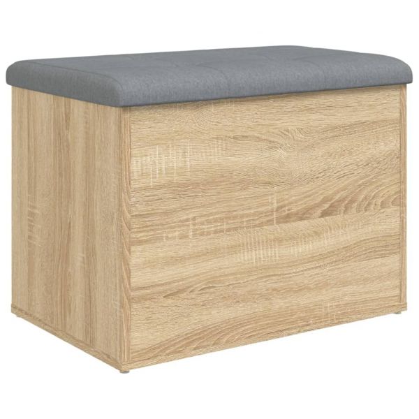 vidaXL Banco de Arrumação 62x42x45cm Derivados Madeira Carvalho Sonoma - 1270088941