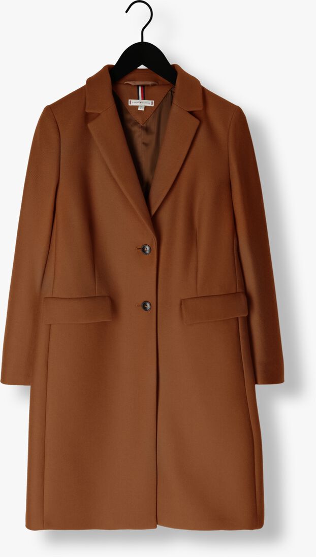 TOMMY HILFIGER cognac tommy hilfiger mantel wool blend classic coatd