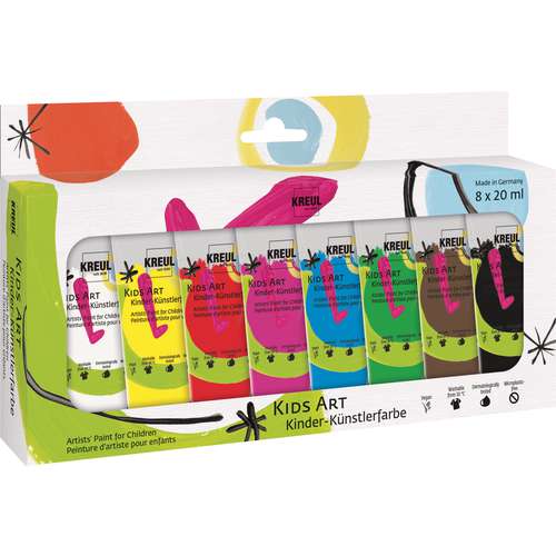 KREUL KIDS ART Kinder-Künstlerfarbe, 8er-Set