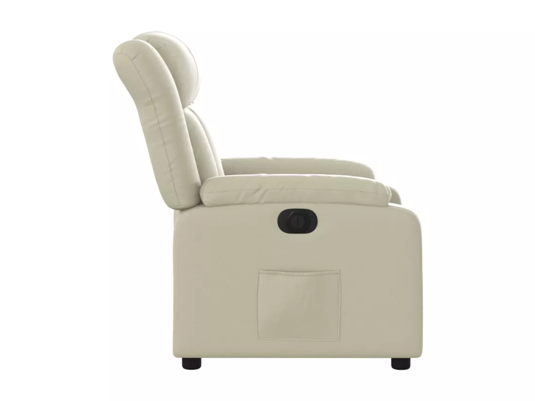 Fauteuil inclinable électrique Crème Similicuir