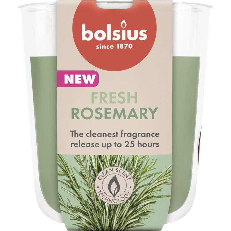 Bolsius Geurglas true scents rozemarijn