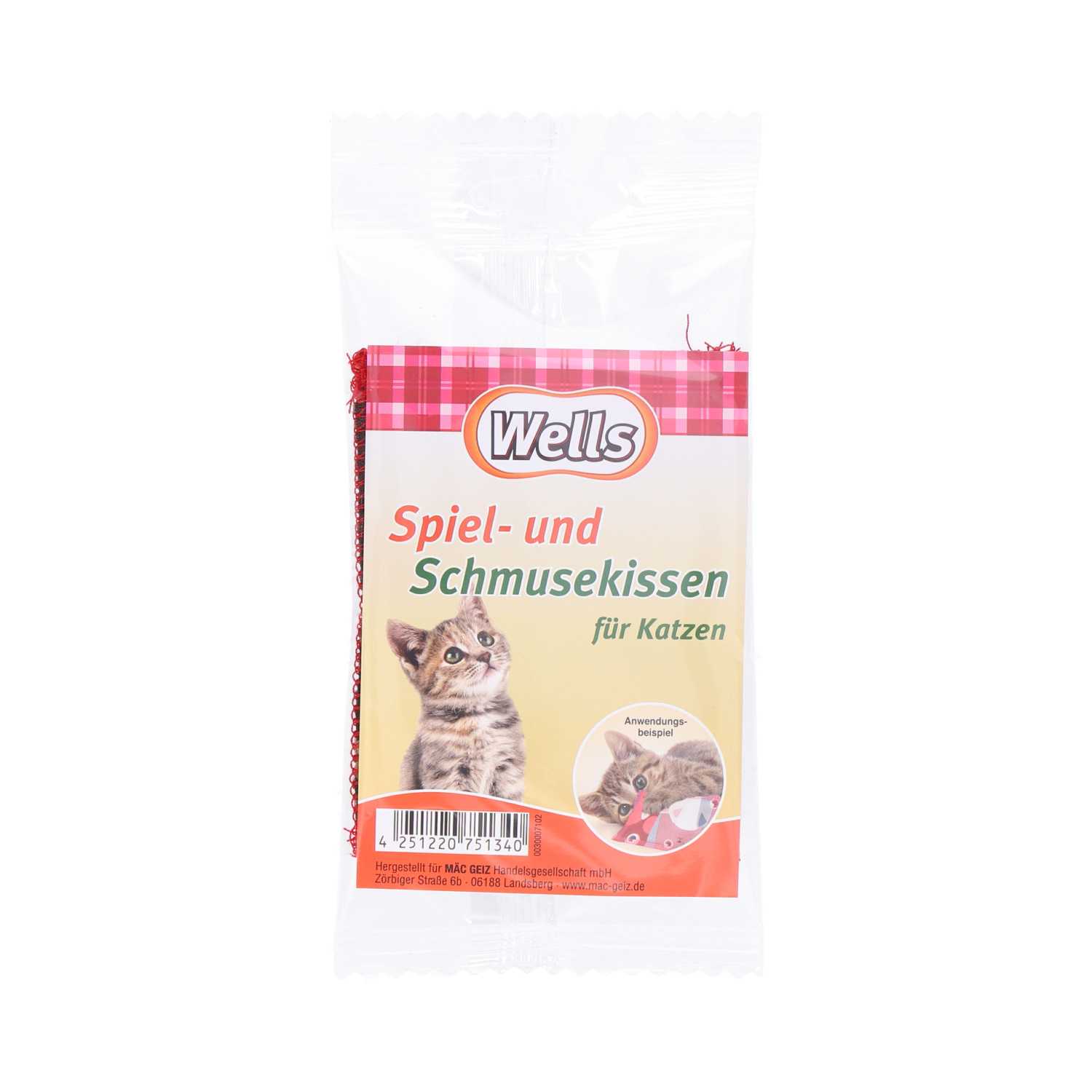 Wells Spielkissen und Schmusekissen für Katzen