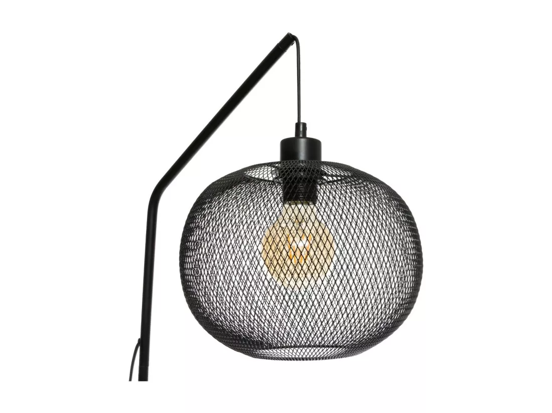 Lampadaire Arc en métal Noir H 157.5 cm