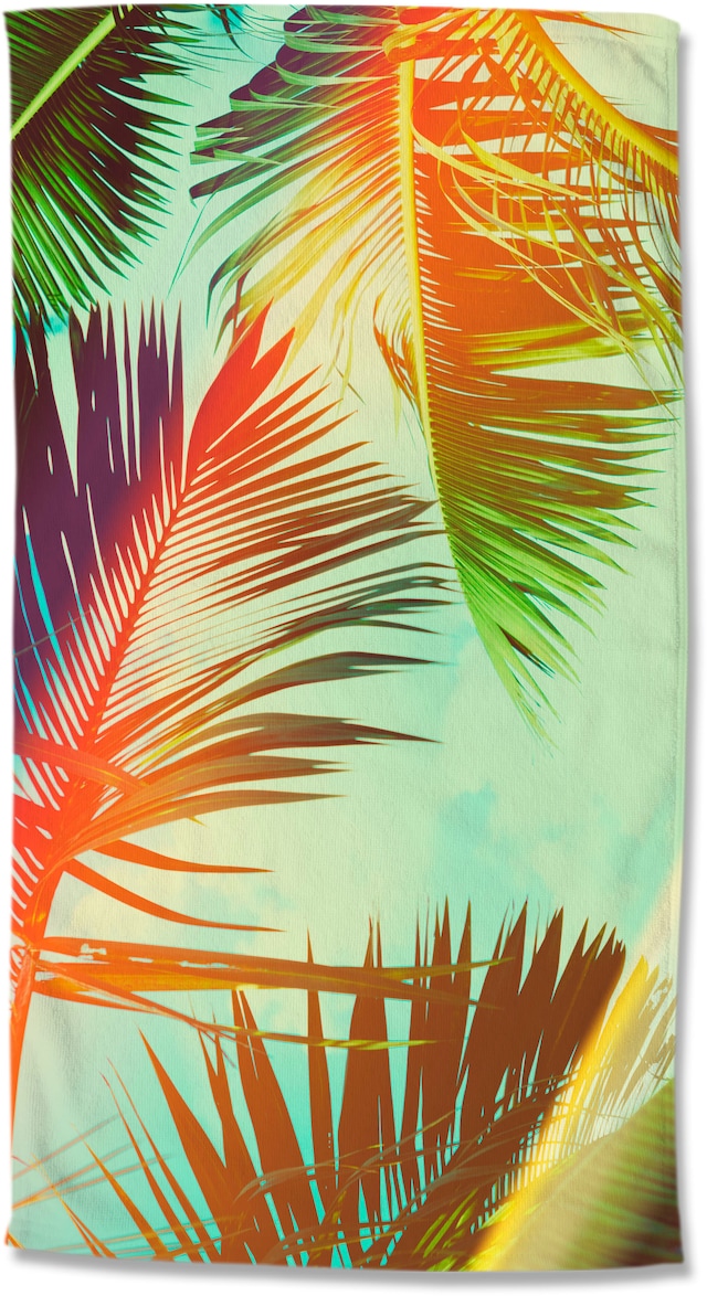 good morning Strandtuch »Palms« Mikrofaser, 100x180, Schnelltrocknend, Sommer, Strand, Erwachsene