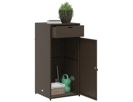 VIDAXL - Armoire de jardin Armoire de rangement jardin marron 55x55x111 cm résine tress...