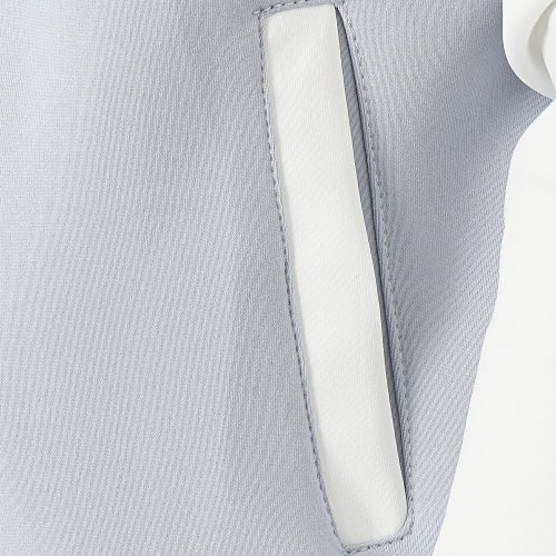 Ensemble Veste Teddy Capuche Et Pantalon Jogging 0139 Gris Blanc
